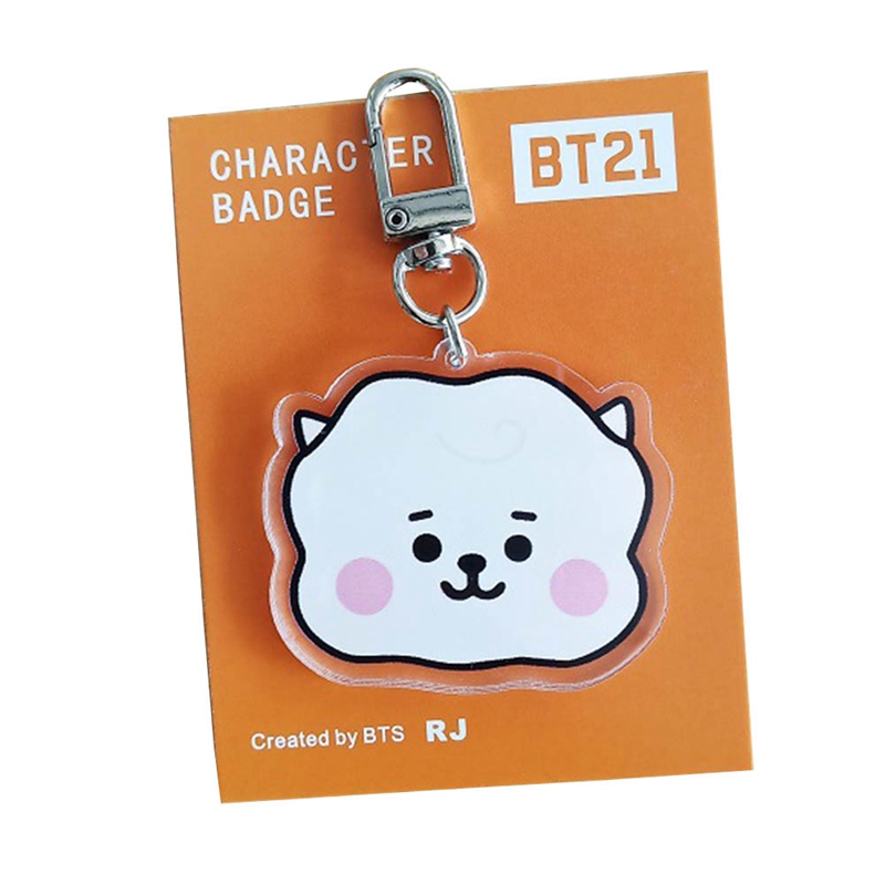 Móc Khóa Nhựa Acrylic Hình Bt21 Tata Cooky Mang