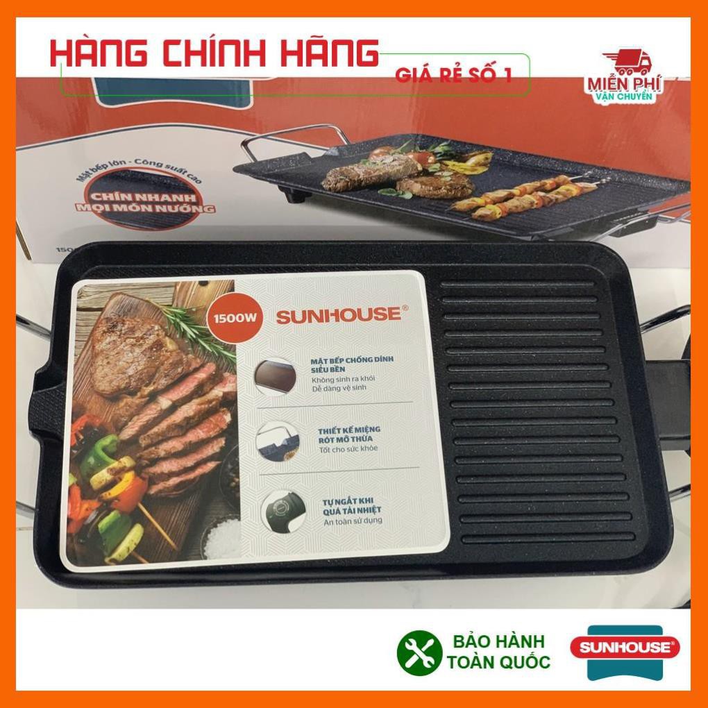 [ freeship ] Bếp nướng điện SUNHOUSE SHD4607, tốc độ nướng nhanh, tiết kiệm điện năng