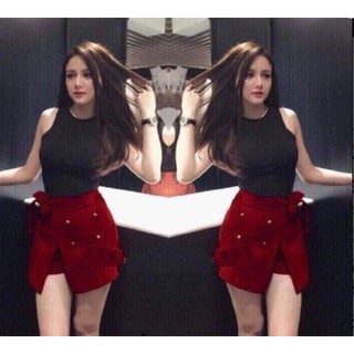 Set bộ: váy + áo ba lỗ ngược thời trang hàn quốc - xmfashionbeauty - set av001
