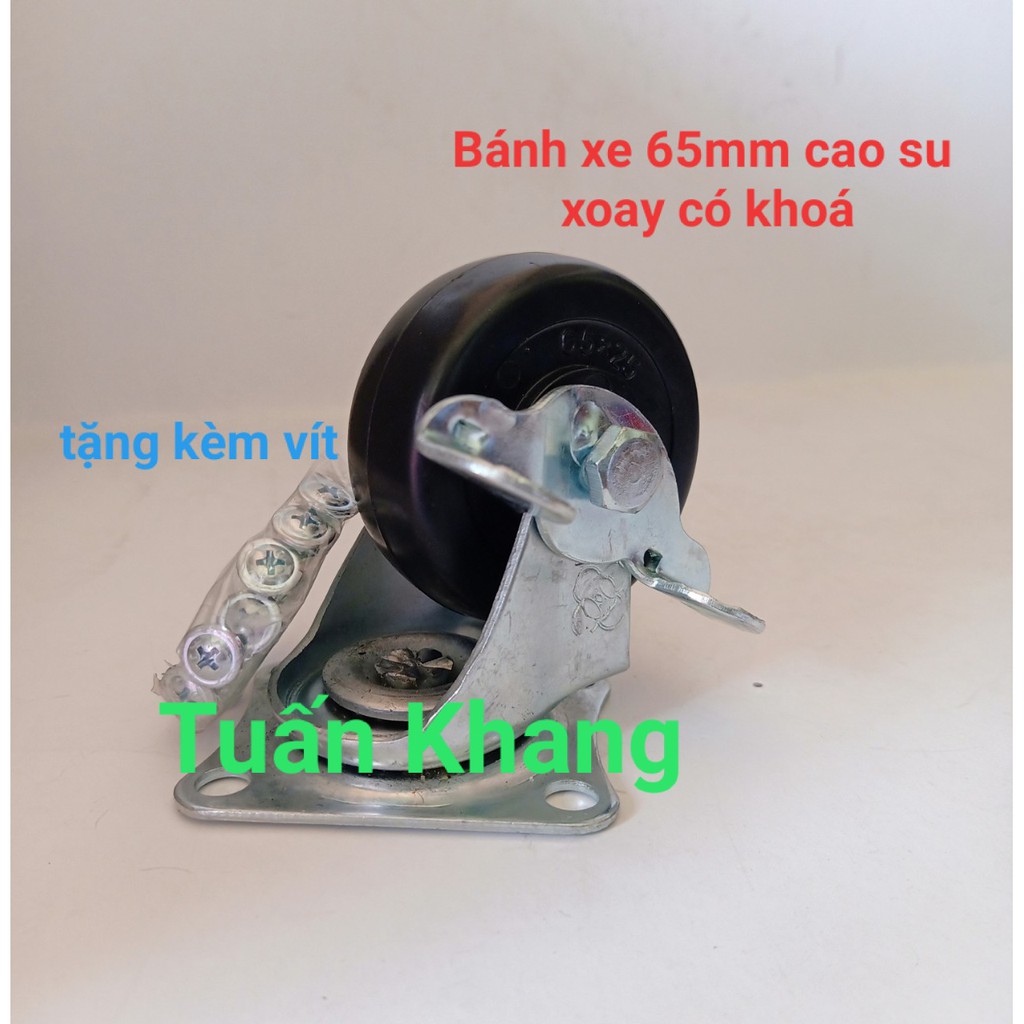 Bánh xe cao su đẩy hàng 50mm và 65mm hàng cty