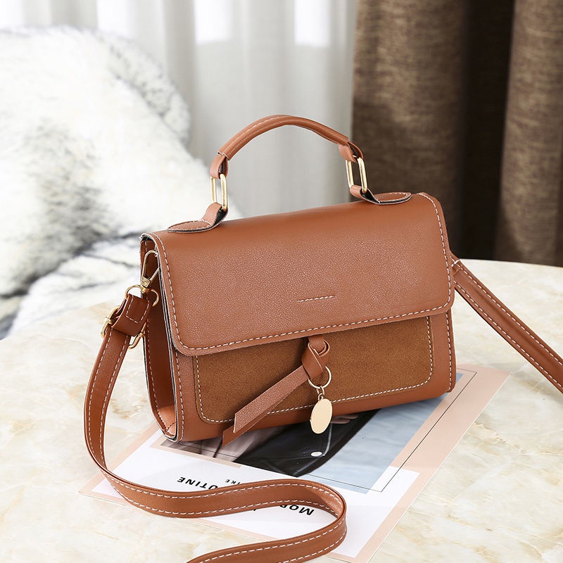 Túi đeo vai hình vuông cỡ nhỏ thiết kế đơn giản phong cách Hàn Quốc thời trang tùy chọn màu sắc dành cho nữ