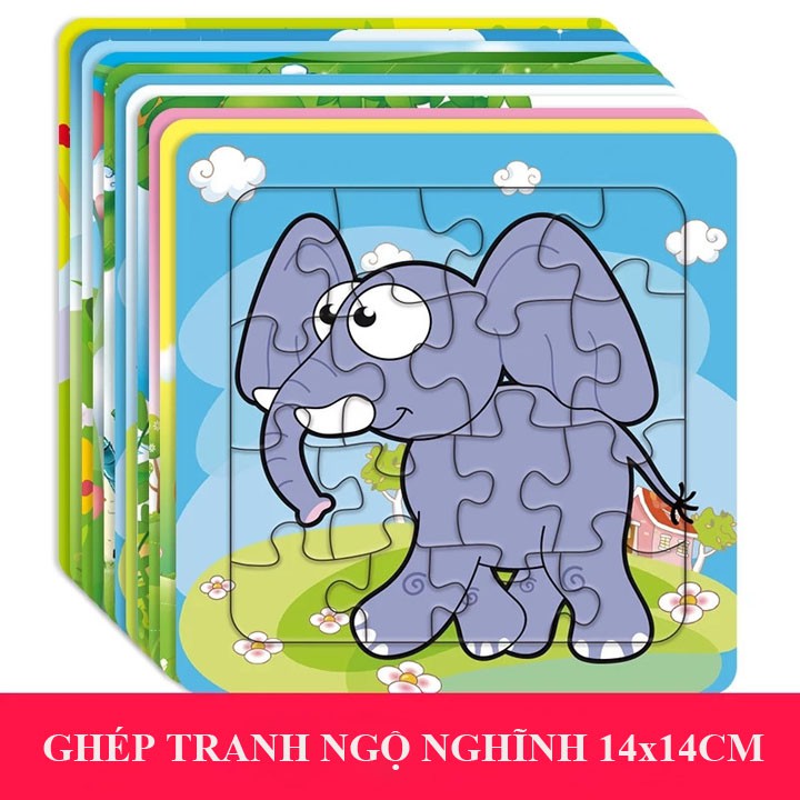 GHÉP TRANH NGỘ NGHĨNH 14X14CM