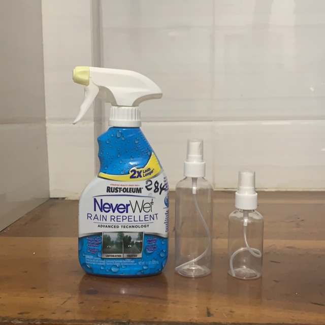 Chai xịt Nano chống bám nước bề mặt gương, kính Neverwet rain repellent (325ml,100ml,50ml)