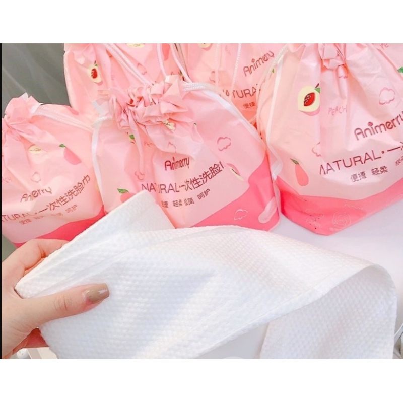 Khăn đa năng dùng 1 lần Animerry, khăn lau mặt khô mềm mại, khăn tẩy trang [ 180x200mm]