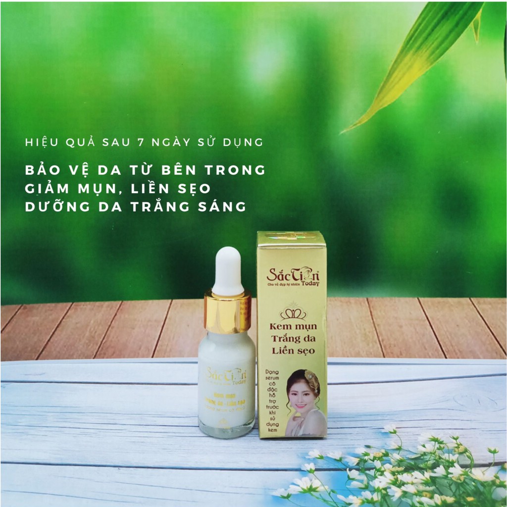 Kem mụn, trắng da, liền sẹo Sắc Tiên Today 10ml (serum) cho mọi loại da, hiệu quả sau 7 ngày sử dụng (hàng chính hãng)