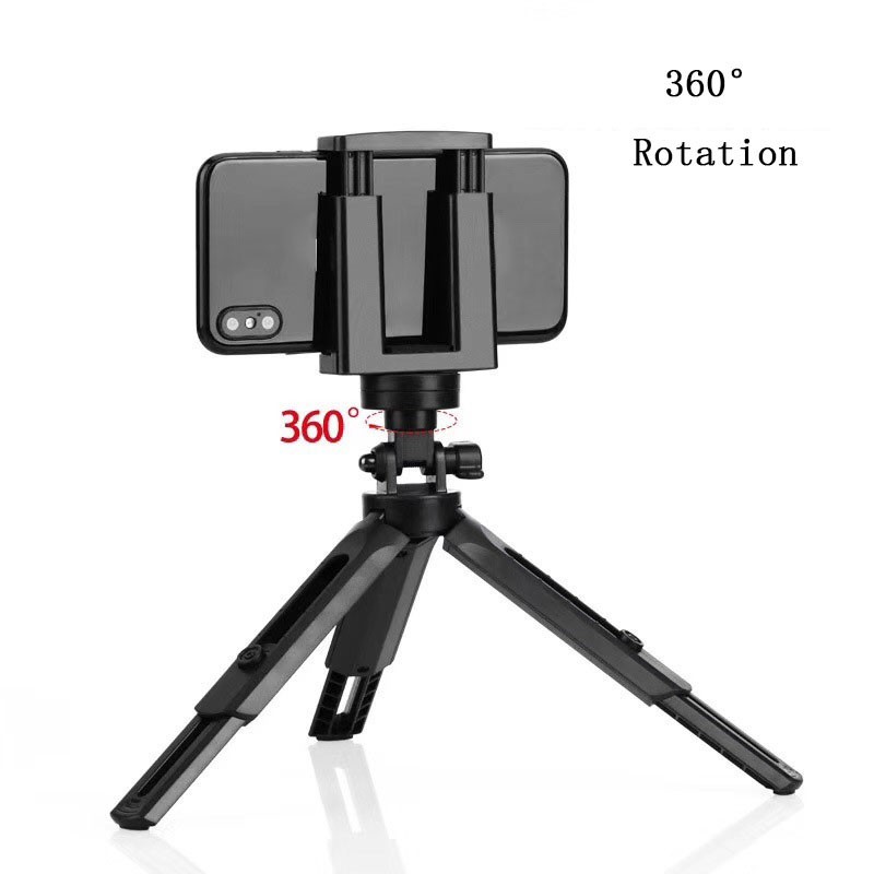 【New】 Mini Tripod Stand with Phone Clip Holder 6 Inch For Smartphone Video Tripod Stand Handle Grip For Phone Live Hot selling 【ziyi】