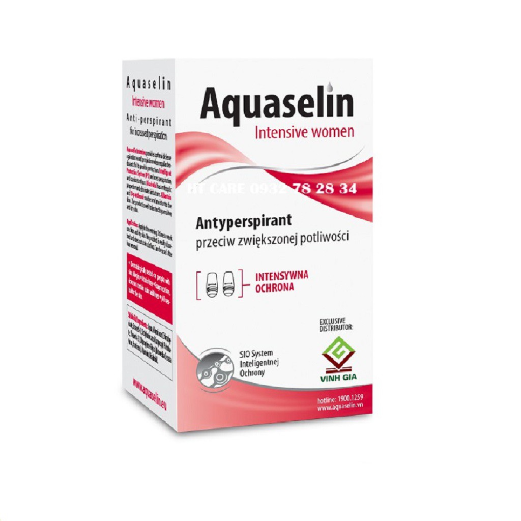 [Mã COSGLORIAT1 -8% đơn 250K] Lăn Khử Mùi Aquaselin Intensive Women Dành Cho Nữ Loại Mạnh Mồ Hôi Nhiều 20ml Và 50ml | BigBuy360 - bigbuy360.vn