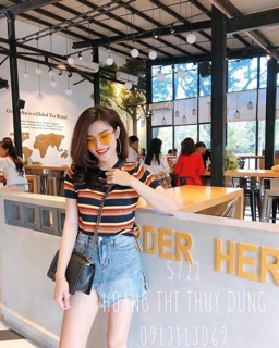 Áo Len Kẻ 5 Vạch hàng QC