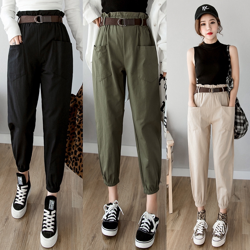 Fashion Korean high waist casual pants nine points harem pants | BigBuy360 - bigbuy360.vn