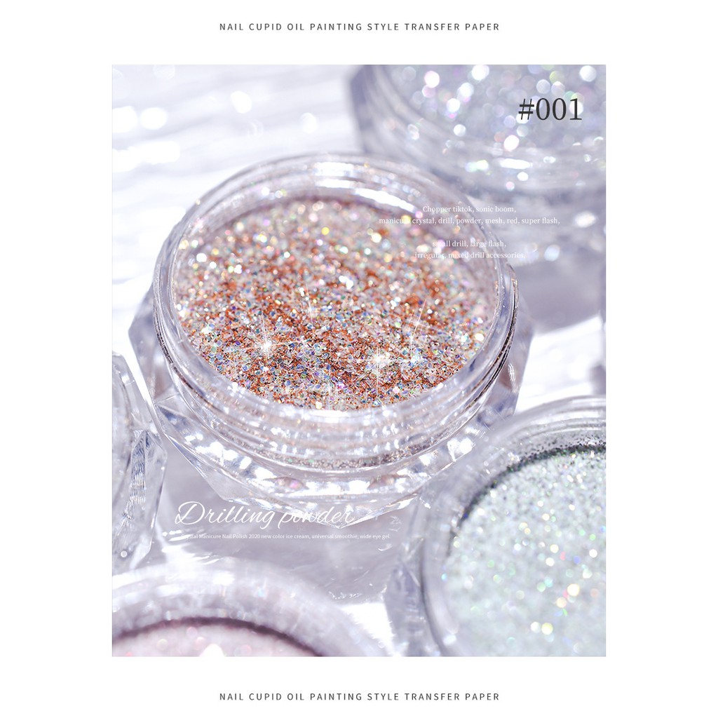 Bột kim cương nhân tạo lung linh trang trí làm đẹp móng tay