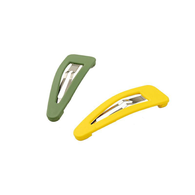 Kẹp tóc hình giọt nước nhám lì nhiều màu 7cm