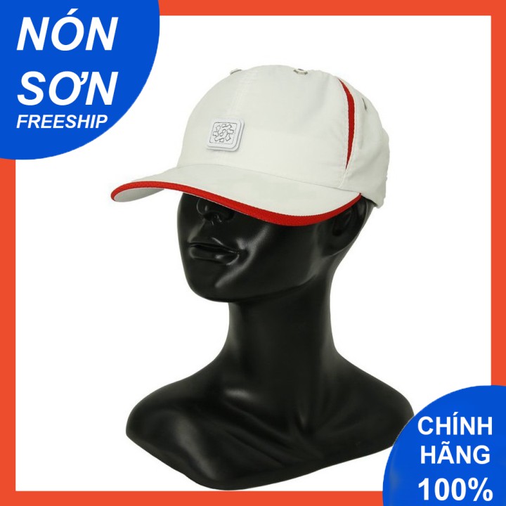 Mũ Lưỡi Trai Nón Sơn Logo Vuông Vải Dù Trắng Viền Đỏ Chính Hãng Hàng Chuẩn Tem 7 Màu Thời Trang Cao Cấp Mới 2021