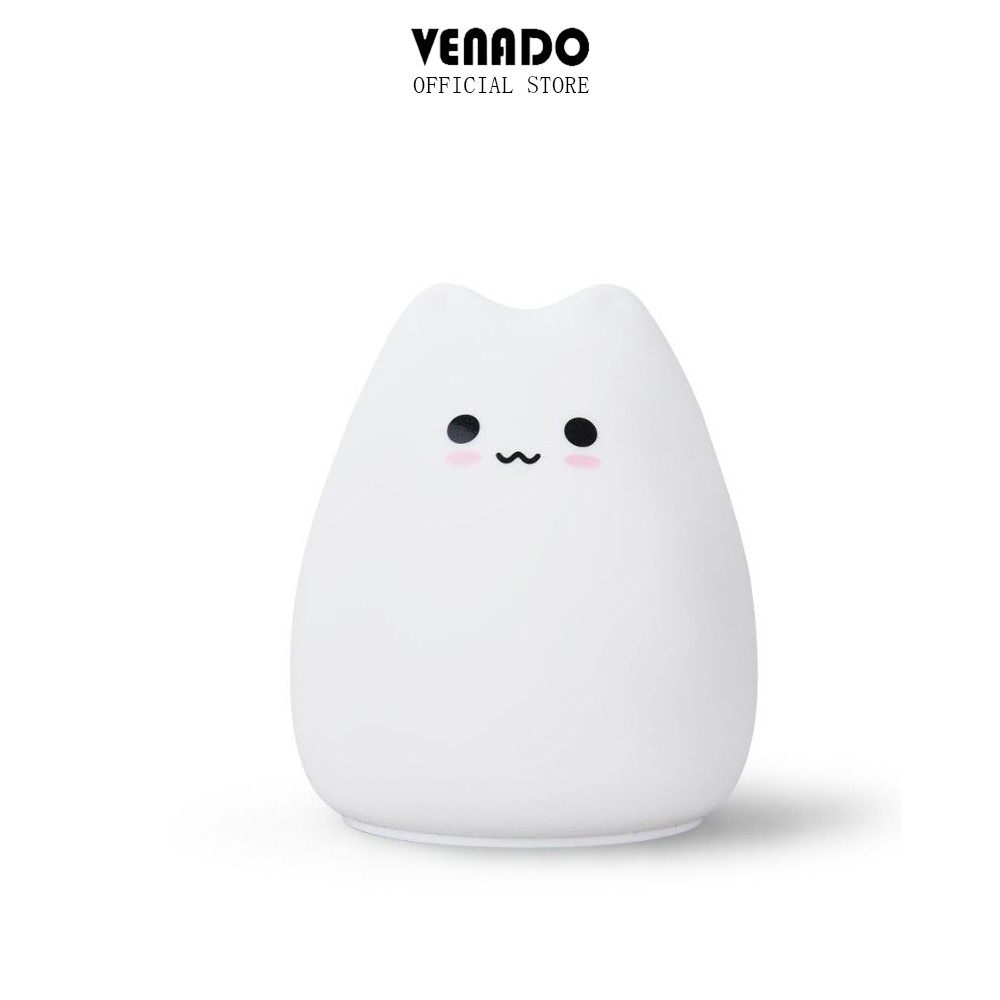 Đèn ngủ để bàn silicon hình Mèo Cute cảm ứng đổi màu cực dễ thương-Venado | BigBuy360 - bigbuy360.vn