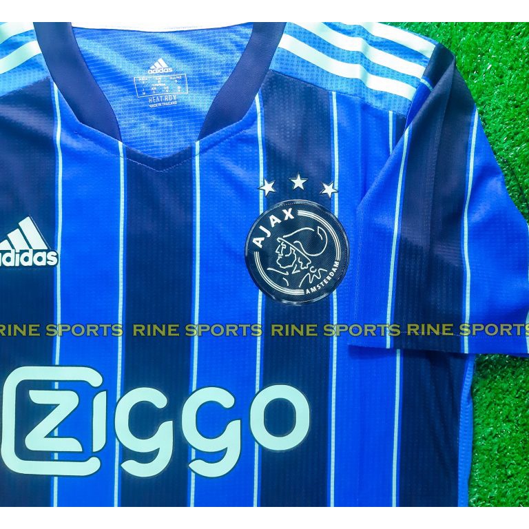 Bộ áo bóng đá ajax xanh đen Super player bodyfix Thailand mùa giải 2021-2022 chuẩn thi đấu 100%