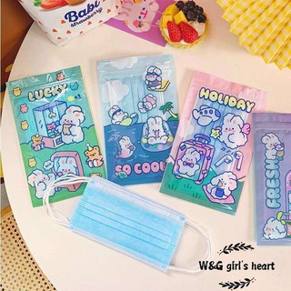 <24h Lô hàng> W&G Túi Khóa Kéo Đựng Trang Sức Hình Thỏ Dễ Thương