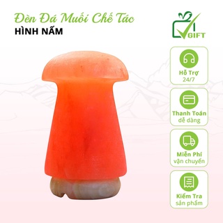 Đèn Đá Muối Himalaya Vgift Phong Thủy Chế Tác Hình Cây Nấm