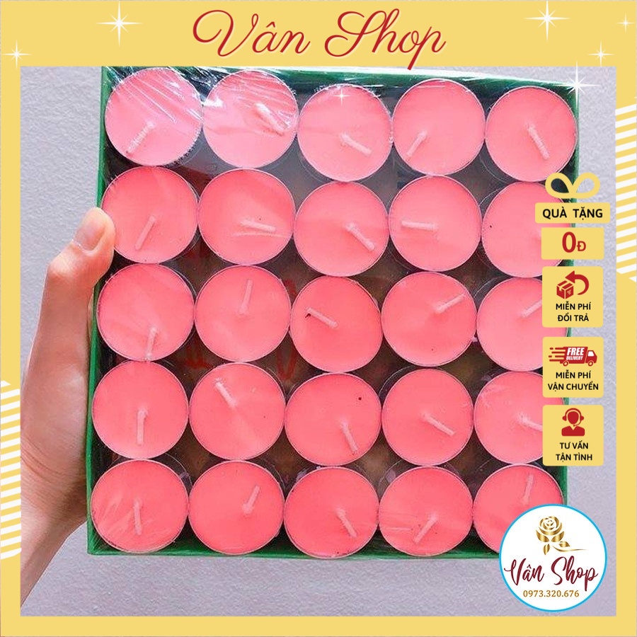 Nến tealight bơ sáp 100 viên hộp không mùi không khói đen,an toàn cháy 2h 3h 4h