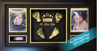 Bộ bột làm tượng hand love chân tay cho bé + bảng tên ❤️❤️❤️❤️❤️
