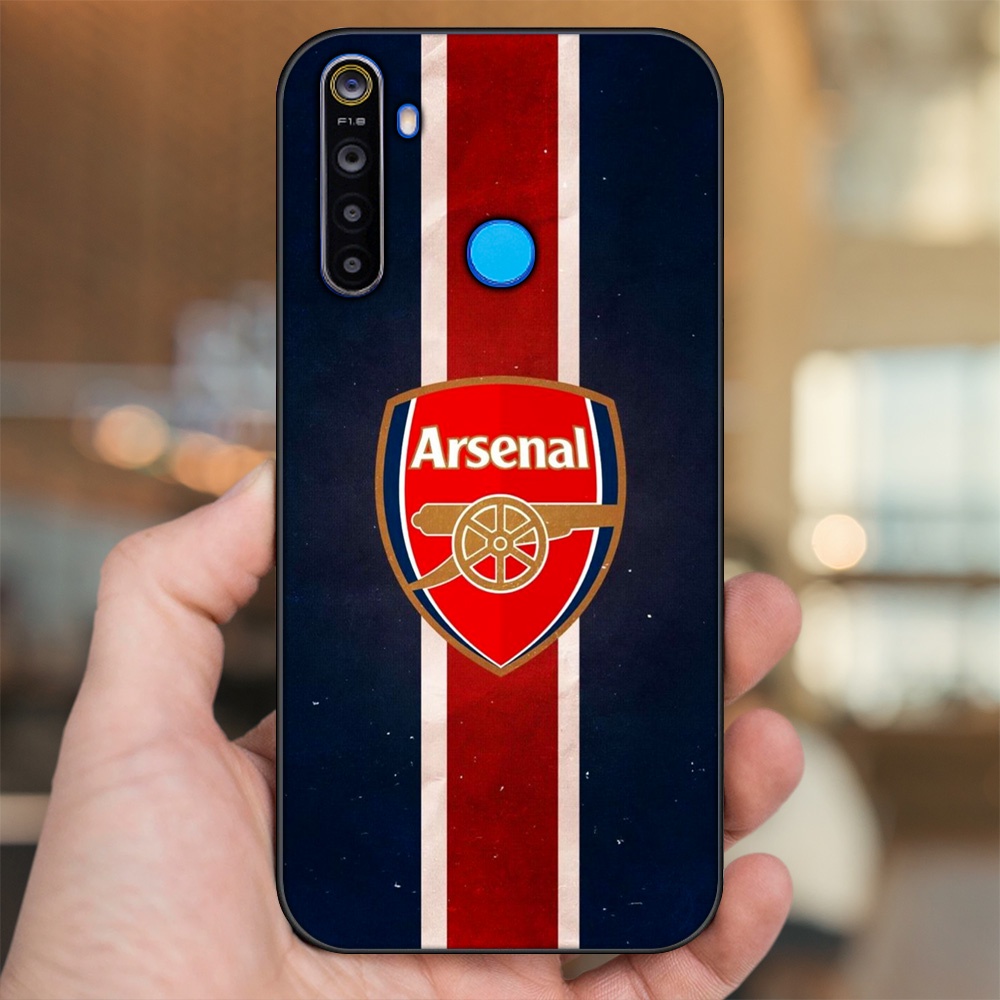 Ốp lưng Realme 5, 5 Pro viền đen in hình Arsenal FC