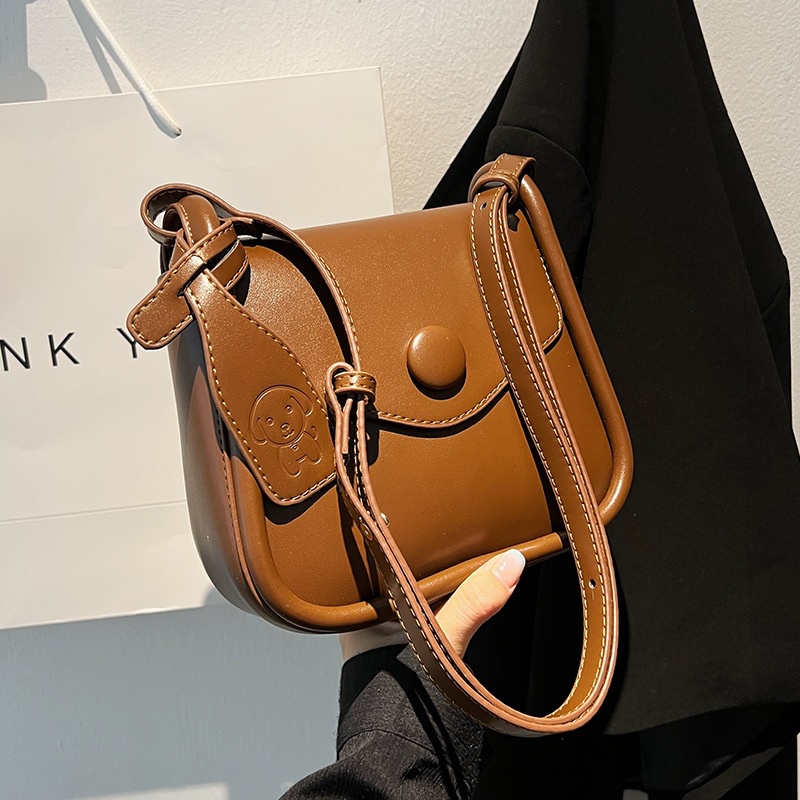 Túi đeo chéo IELGY hình vuông nhỏ màu trơn tùy chỉnh phong cách Hàn Quốc cổ điển thời trang dành cho nữ