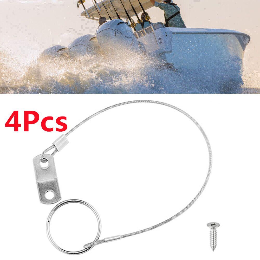 MAG Set 4 Vòng Cao Su Phủ Dây Cáp Thuyền Tháo Gỡ Nhanh Chống Mất Bằng Thép Không Gỉ 4 Cái