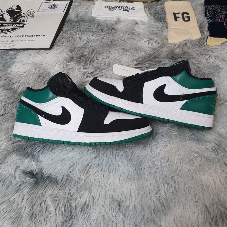 Giày sneaker Air Jordan 1 Low , Giày thể thao Jd1 màu xanh lá cây hot nhất cổ thấp