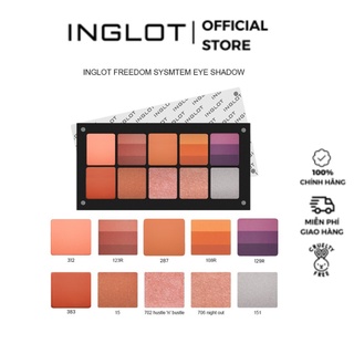 Bộ phấn mắt trang điểm tone màu cam nâu Inglot