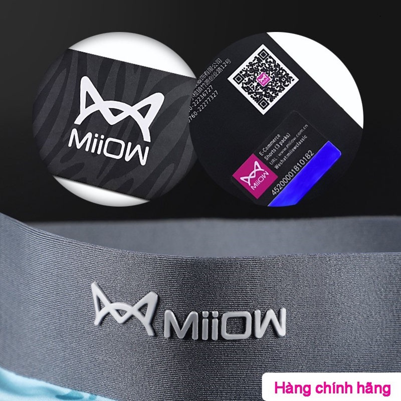 Hộp 3 quần lót nam thun lạnh Miiow kháng mùi kháng khuẩn thun lạnh siêu mỏng boxer chun đúc Nidoshop