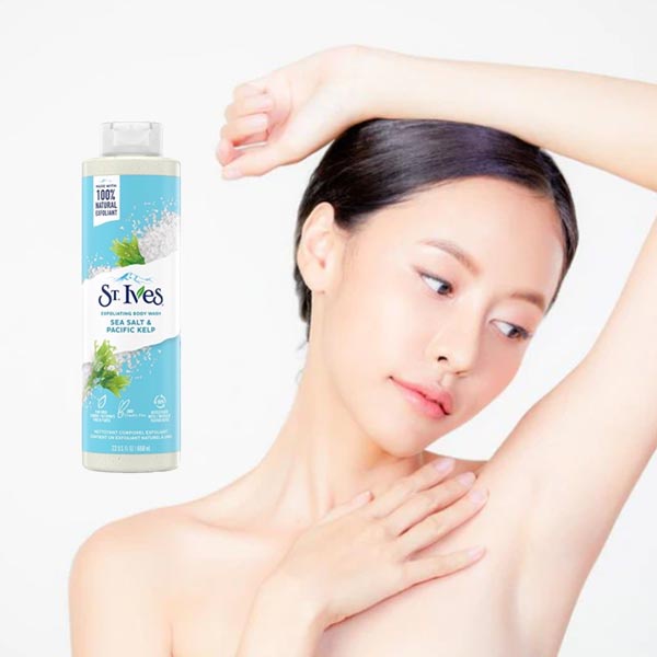 Sữa Tắm St.Ives Chiết Xuất Muối Biển Làm Sạch Sâu 650ml Sea Salt &amp; Pacific Kelp Purifying Exfoliating Body Wash