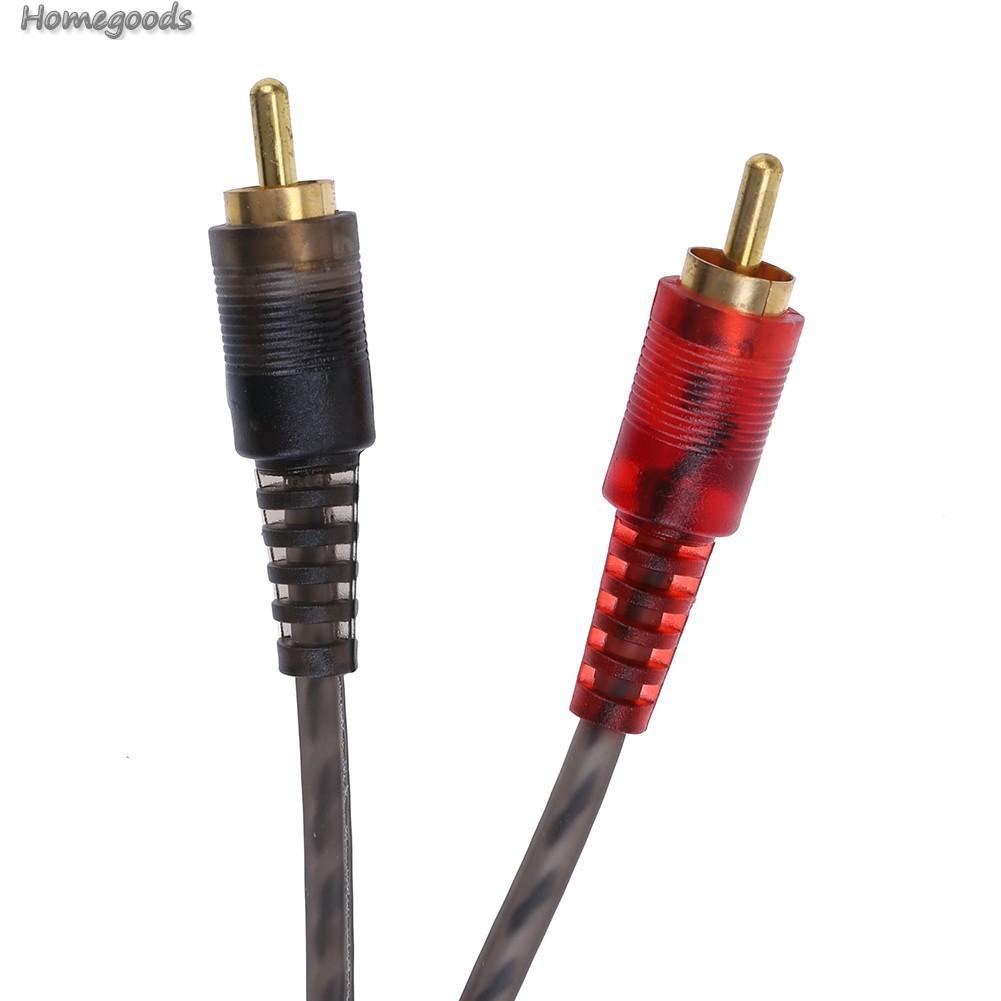 1 Cáp Chuyển Đổi Âm Thanh 27cm 1 Rca Sang 2 Rca Cho Xe Hơi
