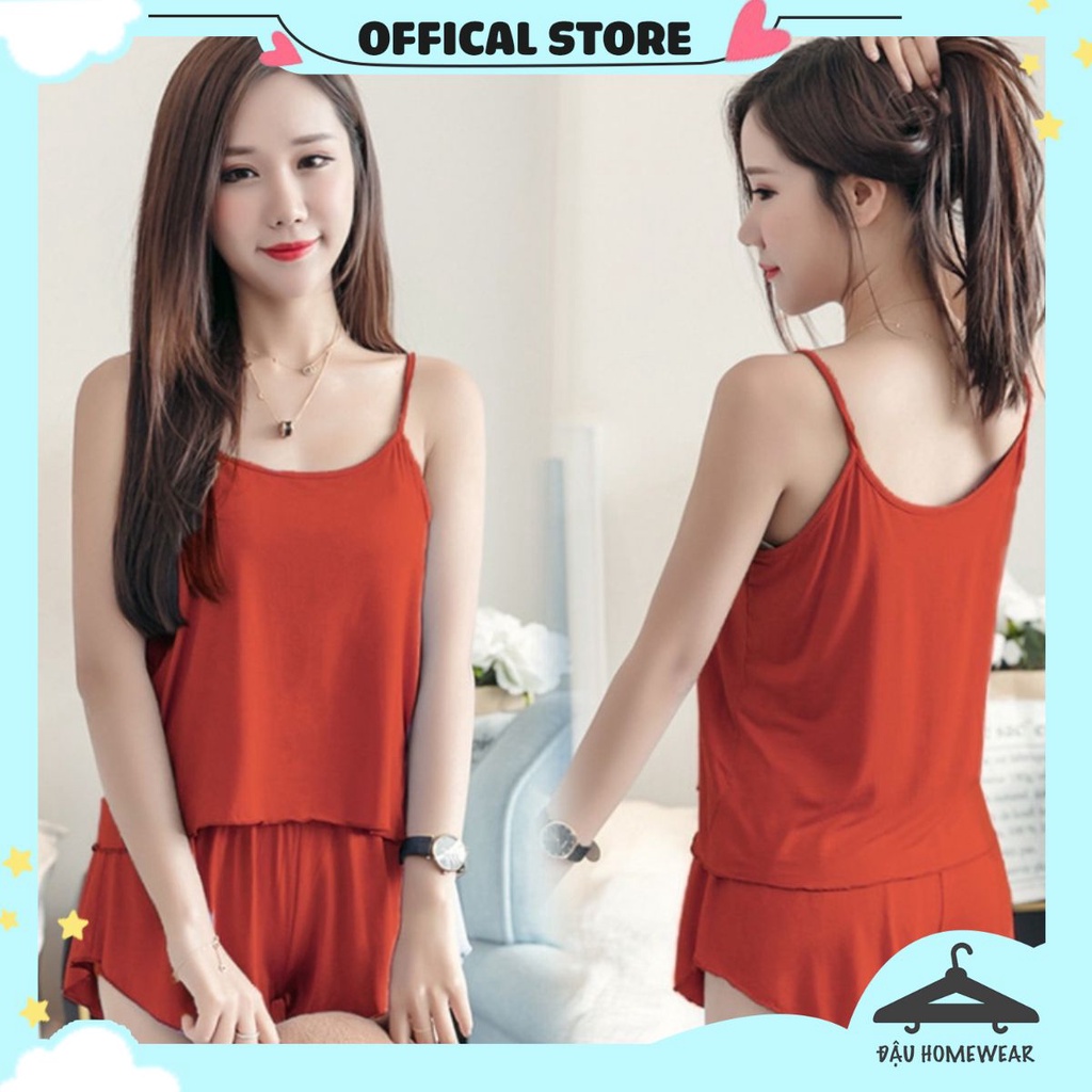 [💘💘SALE OFF] 💝💝 đồ bộ mặc nhà thun mát, đơn sắc, dễ thương✅✅✅
