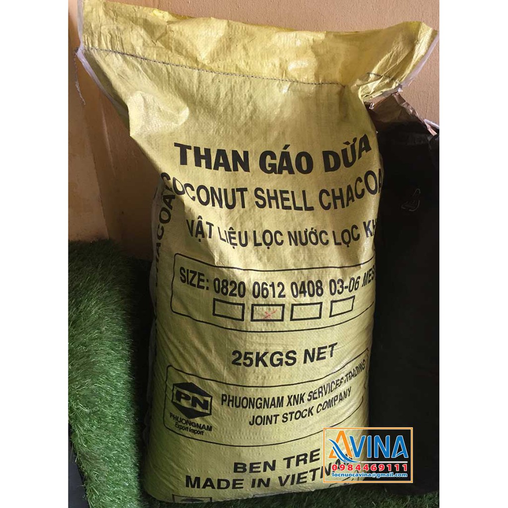 Than gáo dừa lọc nước - vật liệu lọc nước sử dụng trong các hệ thống lọc nước, bể lọc nước