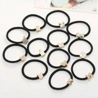Set 10 dây chun buộc tóc dây màu đen