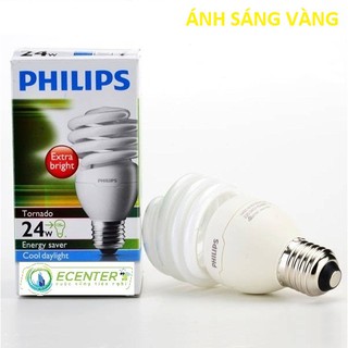 Đèn Compact Philips Tornado 24W CDL E27 ( Ánh sáng Trắng + Vàng )