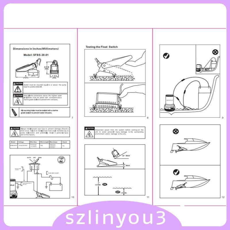 Công tắc phao bơm nước tự động 12V 24V hoặc 32V 20 Ampo cho tàu thuyền | BigBuy360 - bigbuy360.vn