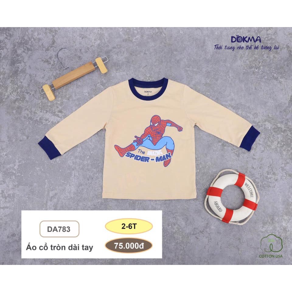 Áo cổ tròn dài tay phối viền Dokma DA783 2y 6y
