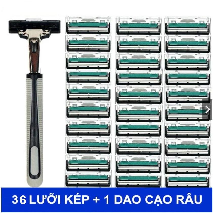 BỘ dao cạo râu 36 lưỡi cạo + 1 dao cạo TẶNG kèm 1 túyp kem cạo râu