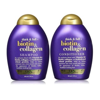 Cặp Dầu Gội Xả Biotin Collagen OGX 385ML - BIOTIN TÍM
