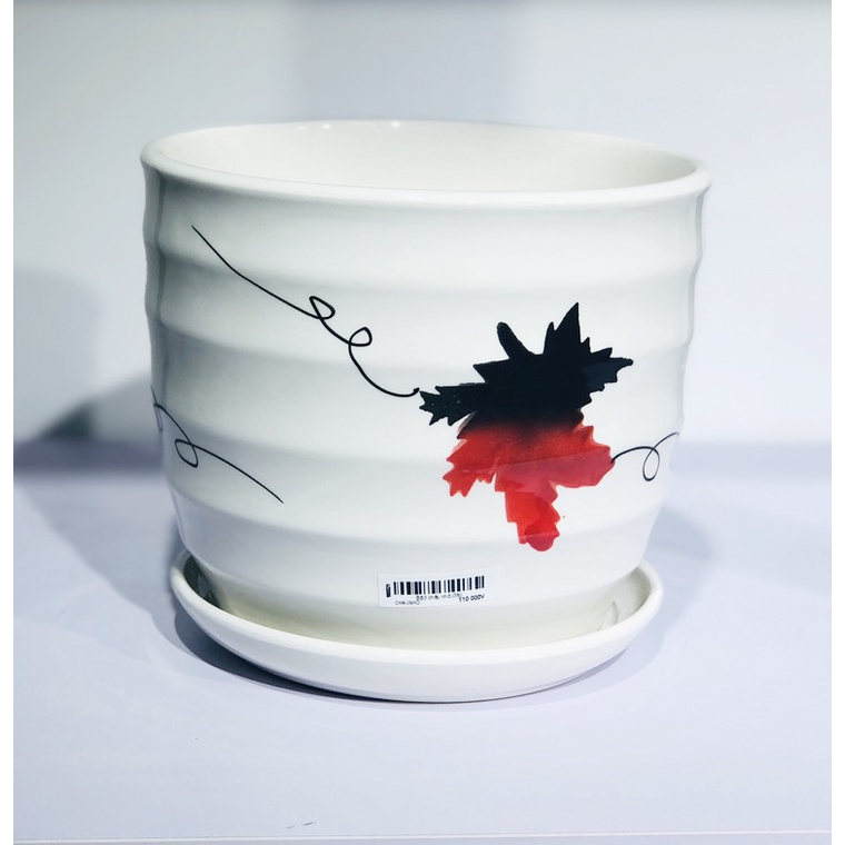 Combo 3 Chậu Sứ  Bát Tràng Trồng Cây Cảnh, Sen Đá, Xương Rồng