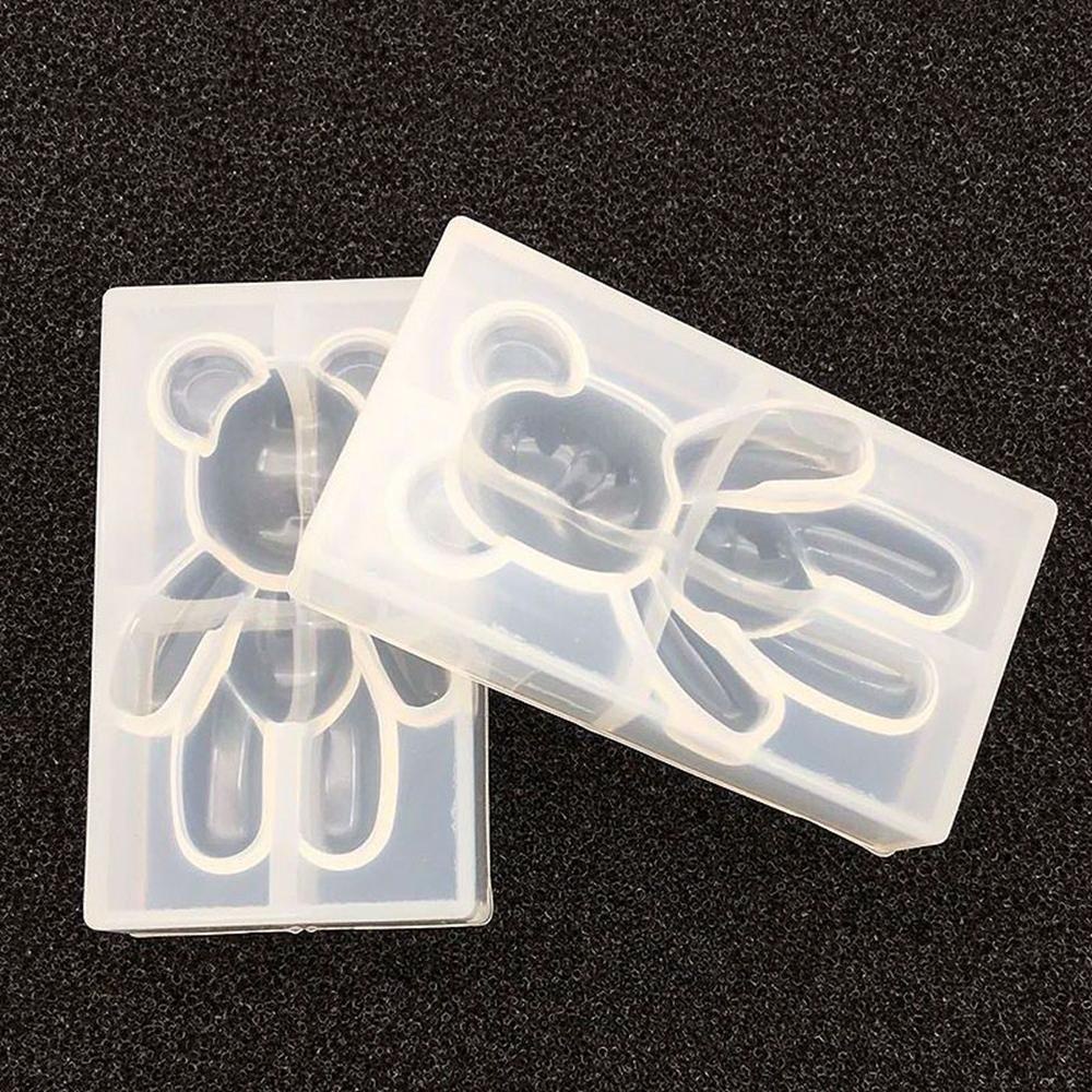 IVORY Khuôn Silicone Làm Móc Khóa / Gương Trang Sức Hình Gấu Đáng Yêu