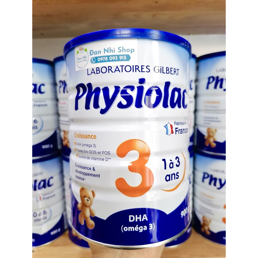 Sữa Physiolac Pháp Hàng Air Date 2023 Số 1, 2, 3 (900g - 400g)