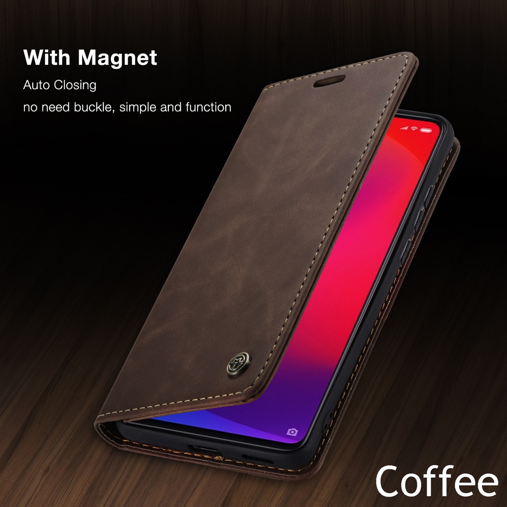 Xiaomi Mi 9T Note 10 Redmi K20 Note 8 Pro Note 9 9s Luxury Leather Full Protection Card Slot Flip Magnetic CaseMe Case Cover