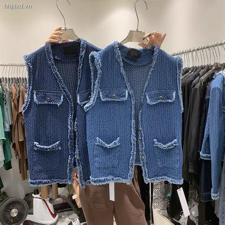 ☜❃Áo Khoác denim Cổ Chữ V Dáng Rộng Thời Trang Mùa Thu Hàn Quốc 21 Dành Cho Nữ