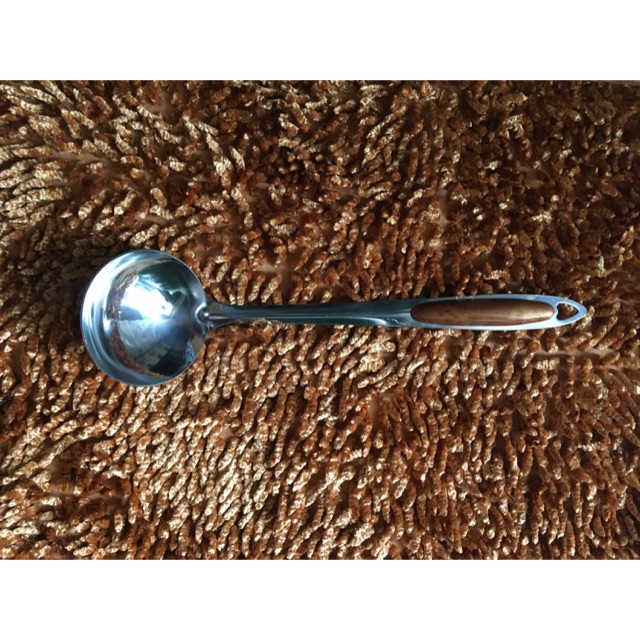 Môi múc canh inox cán gỗ