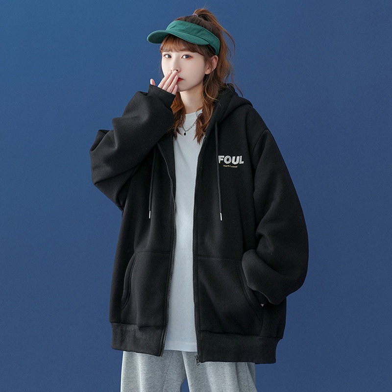 Áo hoodie tay dài màu trơn trẻ trung cho nữ | BigBuy360 - bigbuy360.vn
