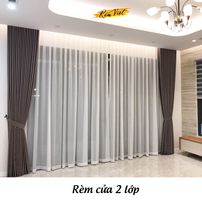 Rèm voan trắng, Rèm cửa hai lớp, Trang trí xinh xắn, Tạo không gian thơ mộng, Kích thước đa dạng - Thế giới rèm Việt