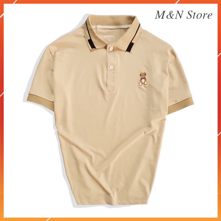 Áo Polo nam, áo thun nam HAHOS vải cotton cá sấu thêu logo gấu cao cấp ( ẢNH THẬT)