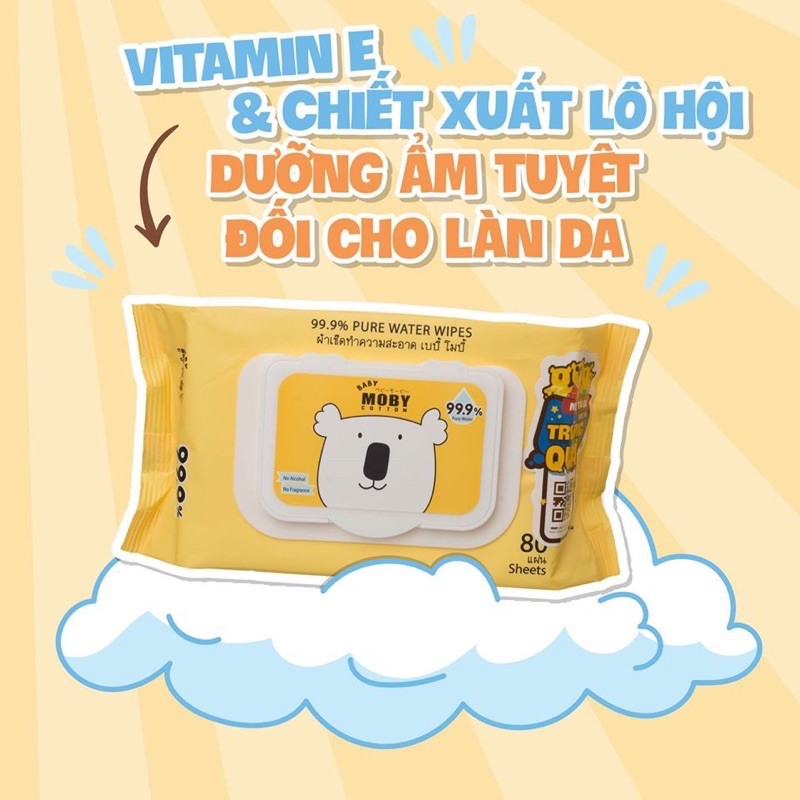 KHĂN ƯỚT TINH KHIẾT MOBY CHÍNH HÃNG