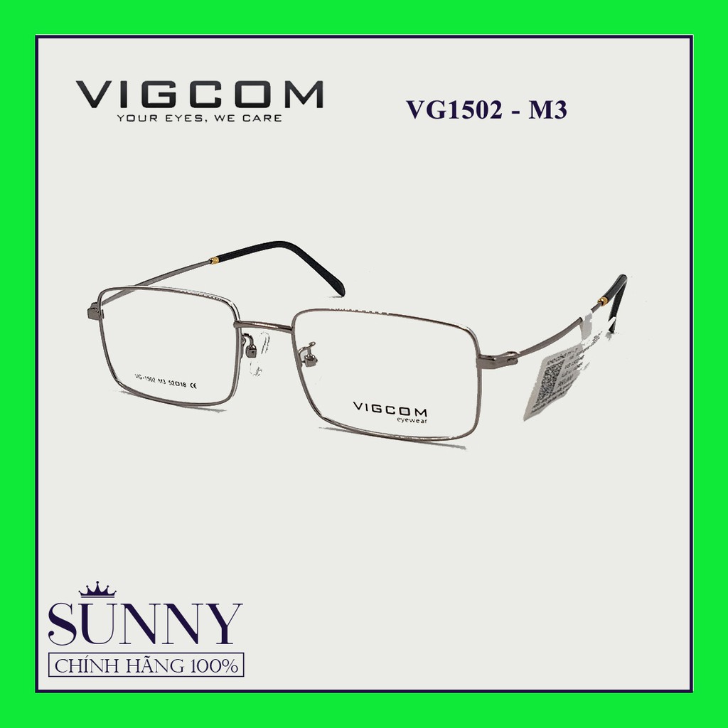 Gọng kính thời trang Vigcom VG1502 chính hãng, thiết kế dễ đeo bảo vệ mắt