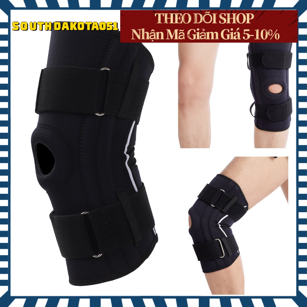 Hàng Sẵn Băng bảo vệ đầu gối chống trượt khi chơi thể thao Nẹp đầu gối với bộ ổn định bên có thể điều chỉnh độ nén Hỗ trợ giảm đau khớp【Southdakota051】